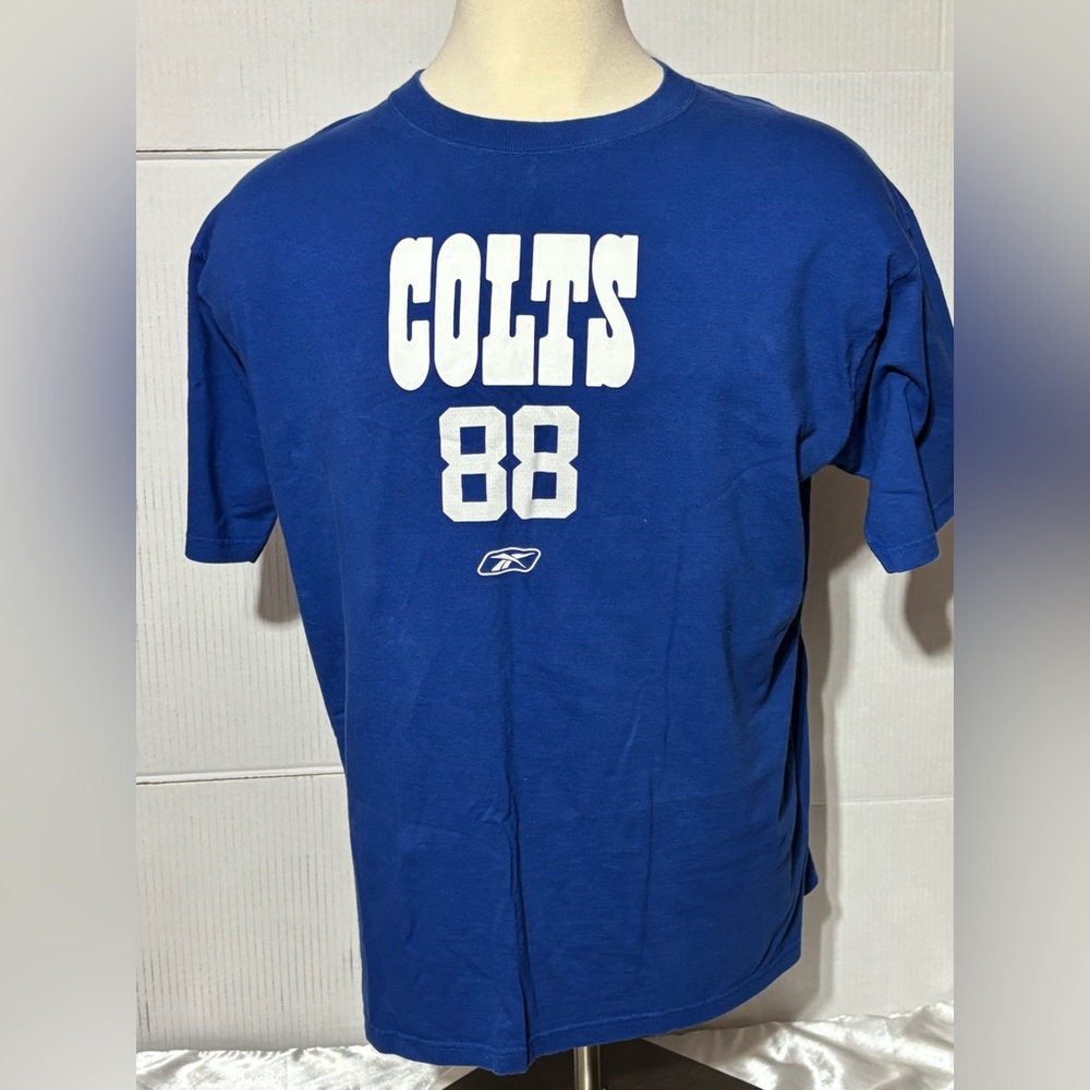 Reebok Blue Indianapolis Colts XL T-Shirt #88 on back HARRISON 88
